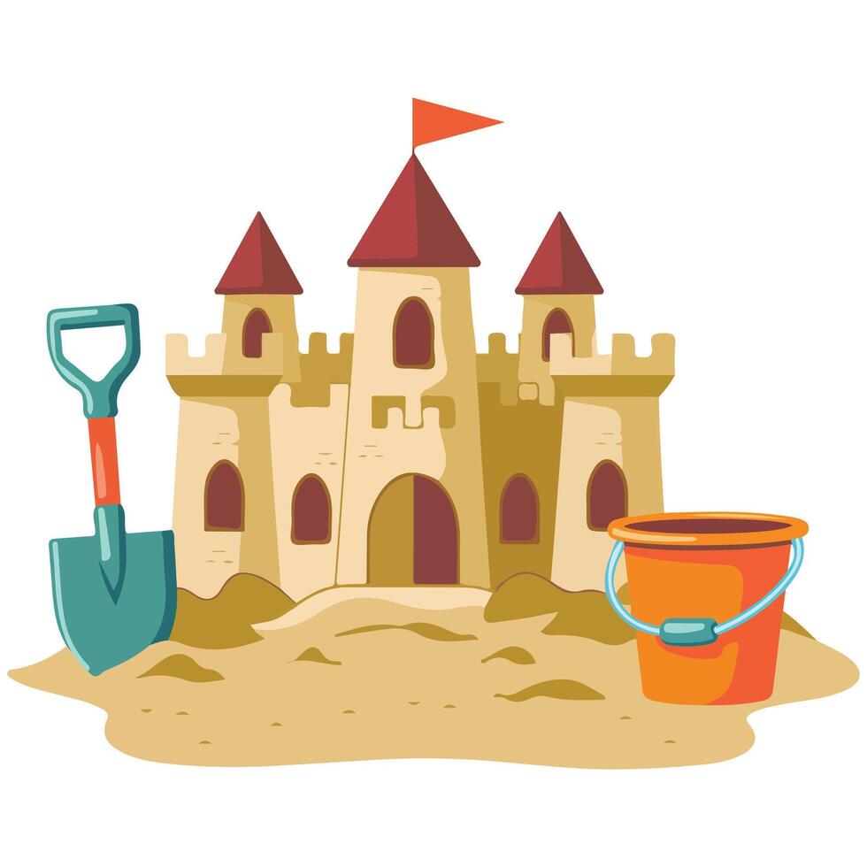 Bucket with tools vector