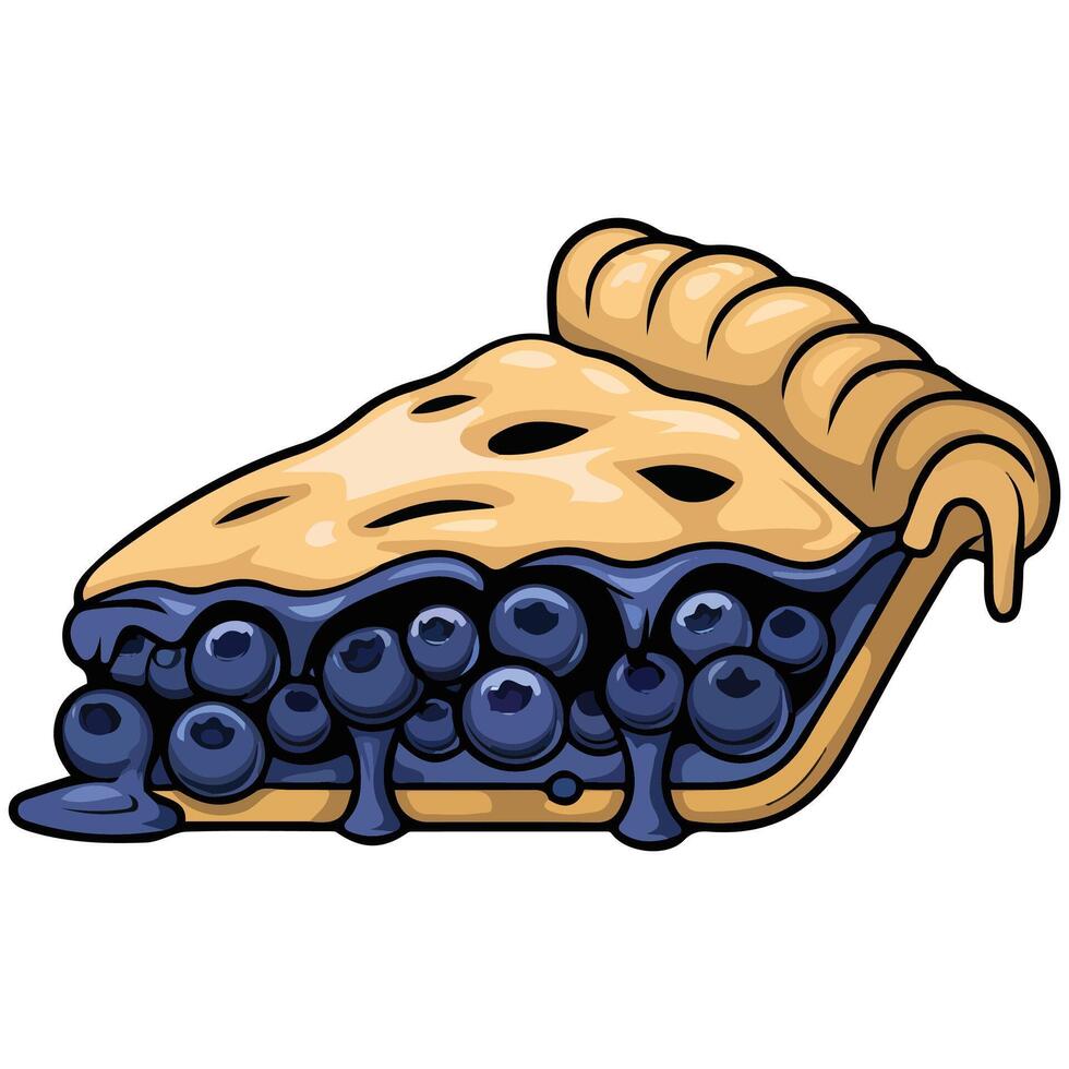 Blackcurrant pie slice vector