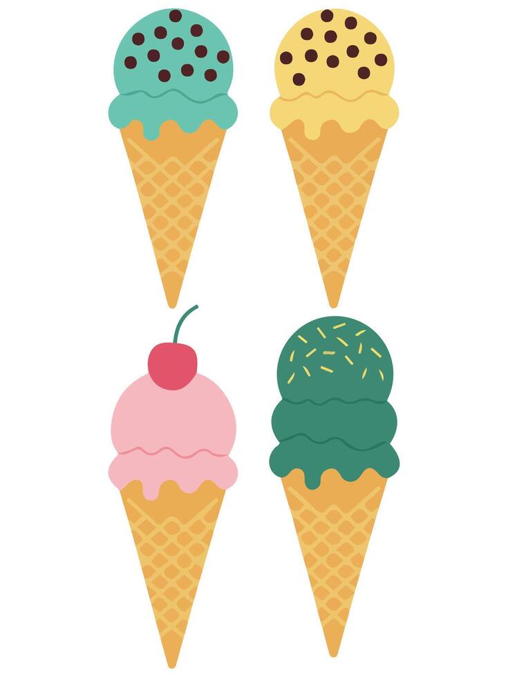 Ice cream logo sketch vector