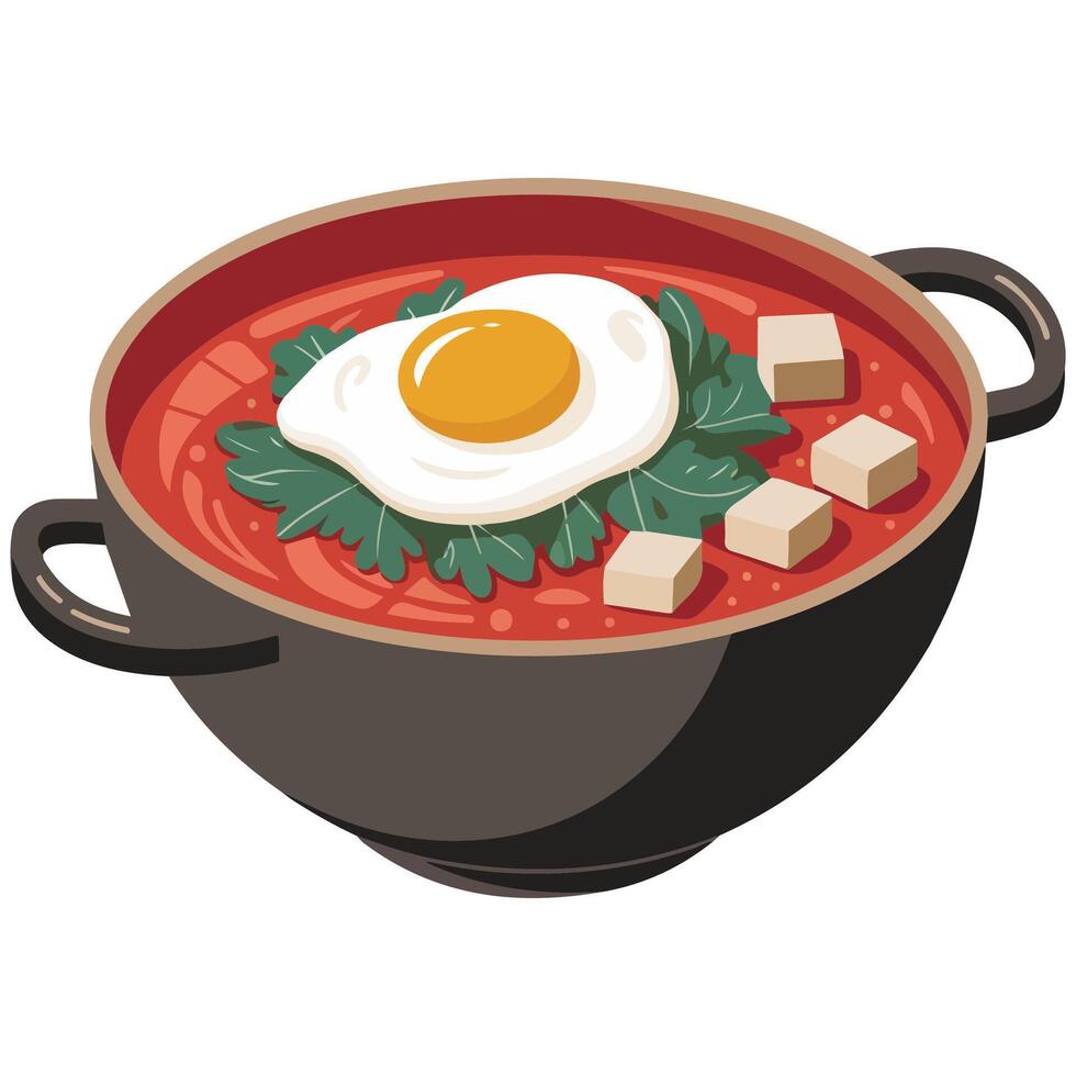 Korean cuisine illustration vector