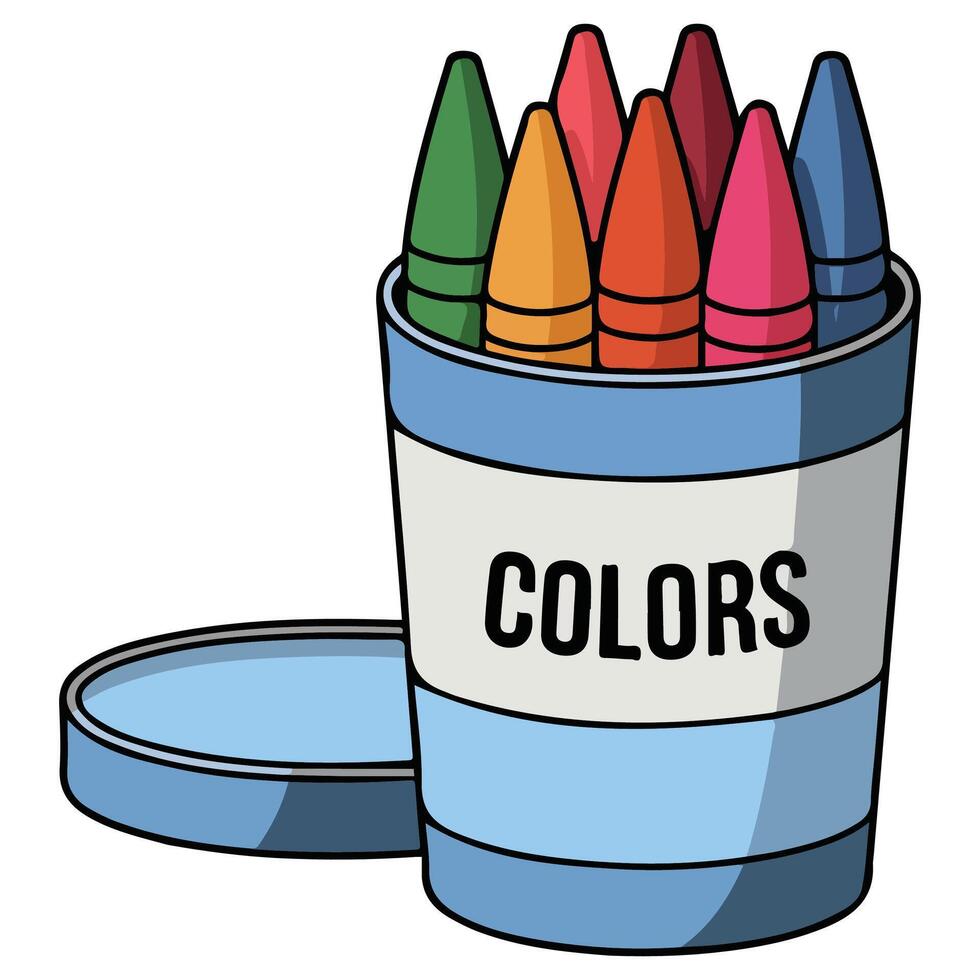 funny Crayon box vector