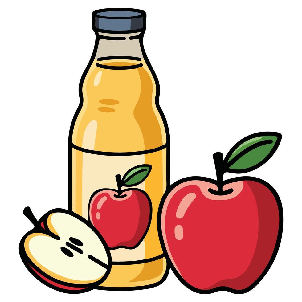 Apple cider vinegar vector