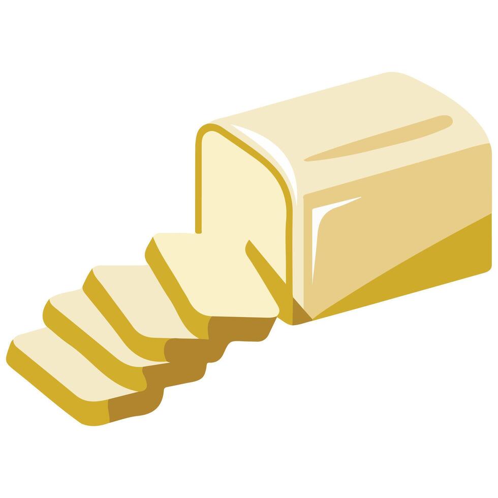 Butter bar on plate vector