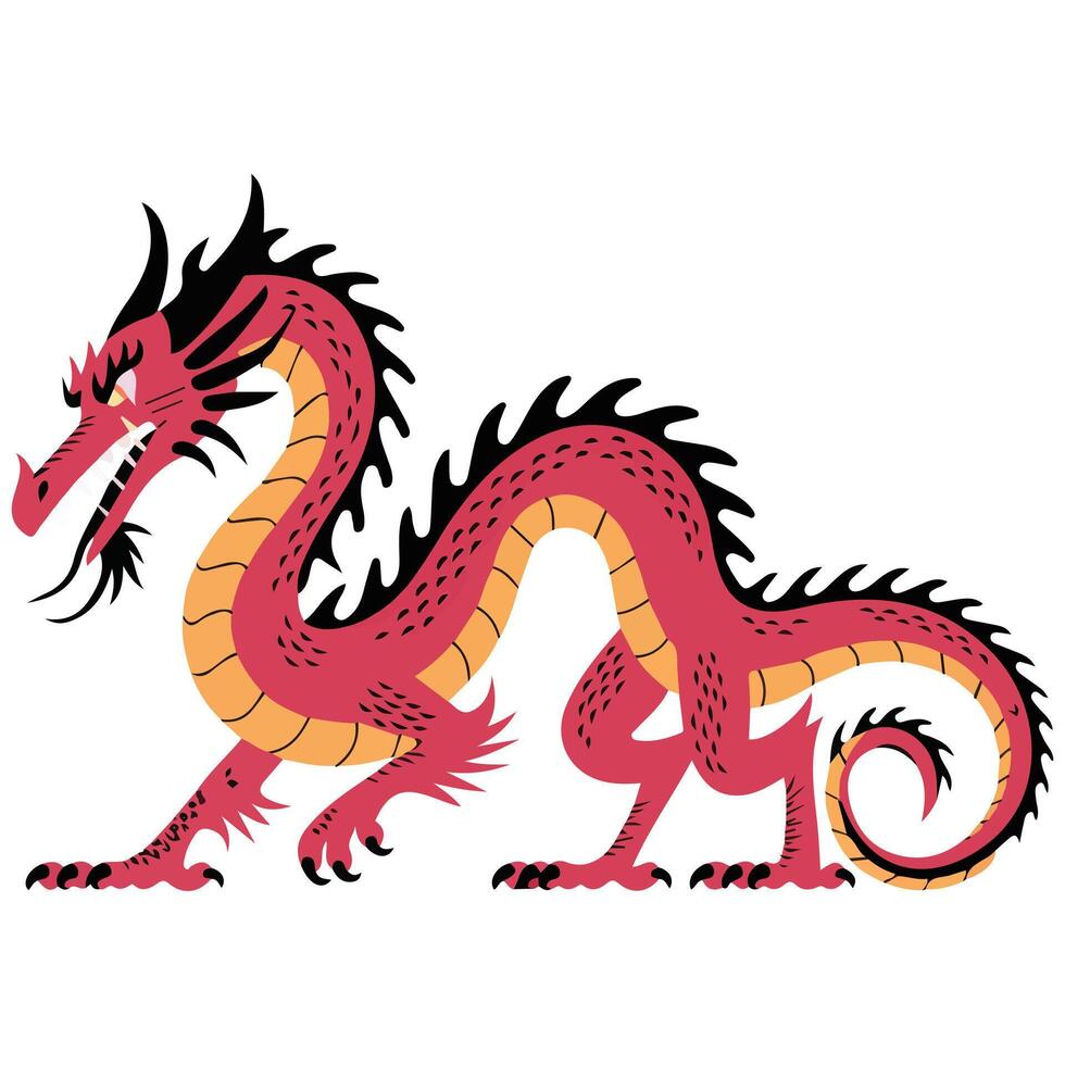Chinese dragon icon vector
