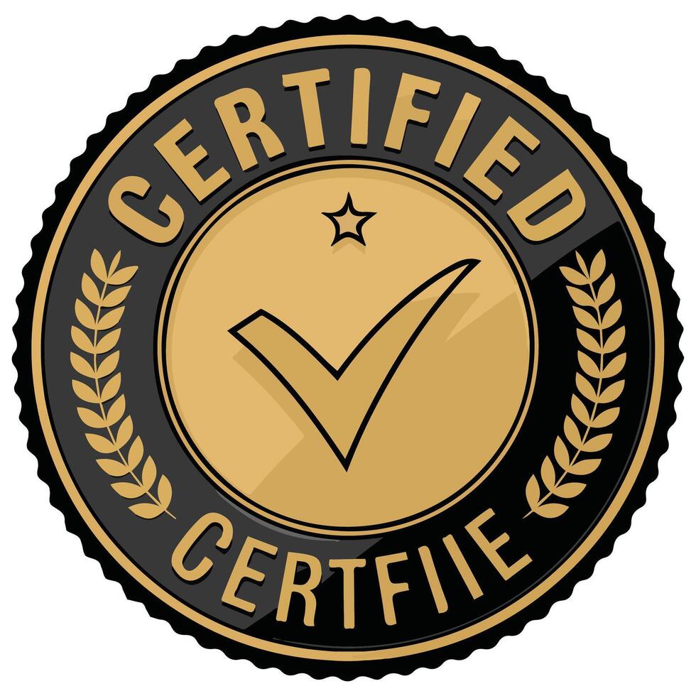 Product certification icon vector