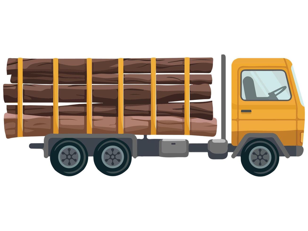 Wood production on white background vector