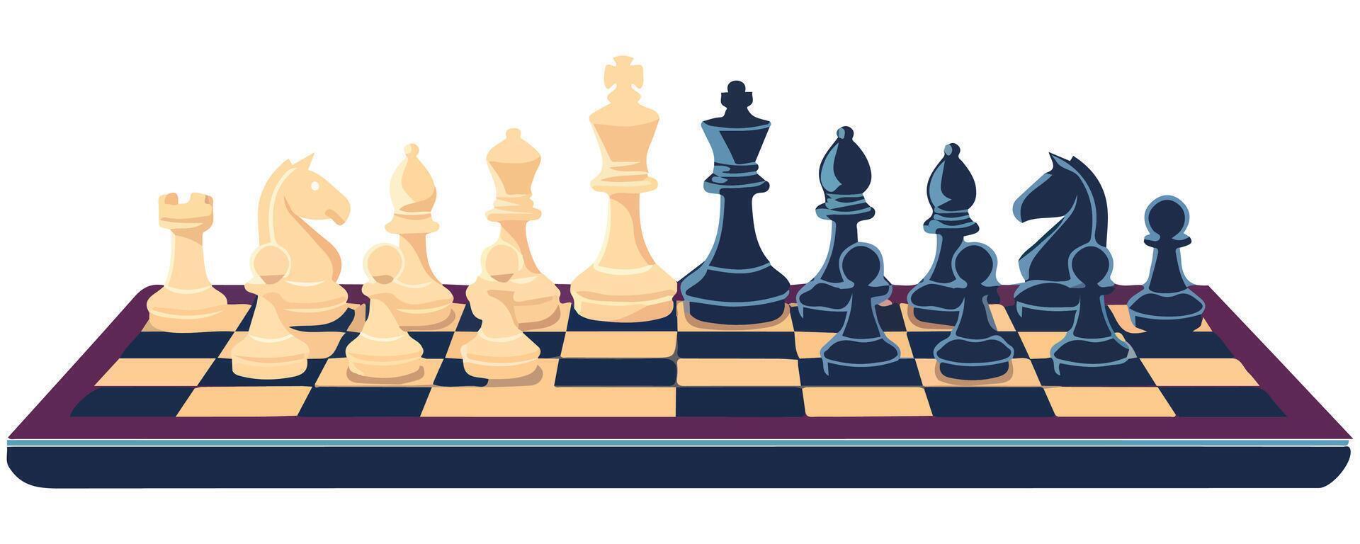 Chess board game vector