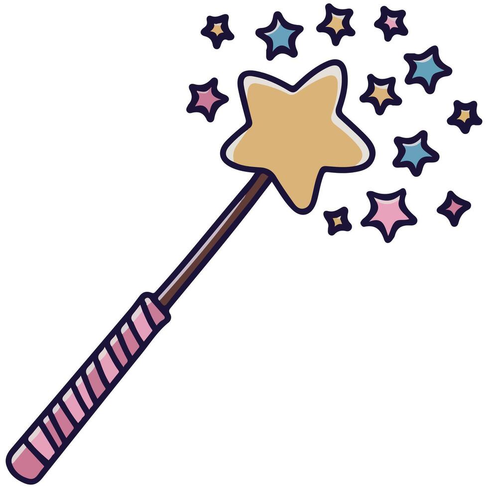Magic stick icon vector