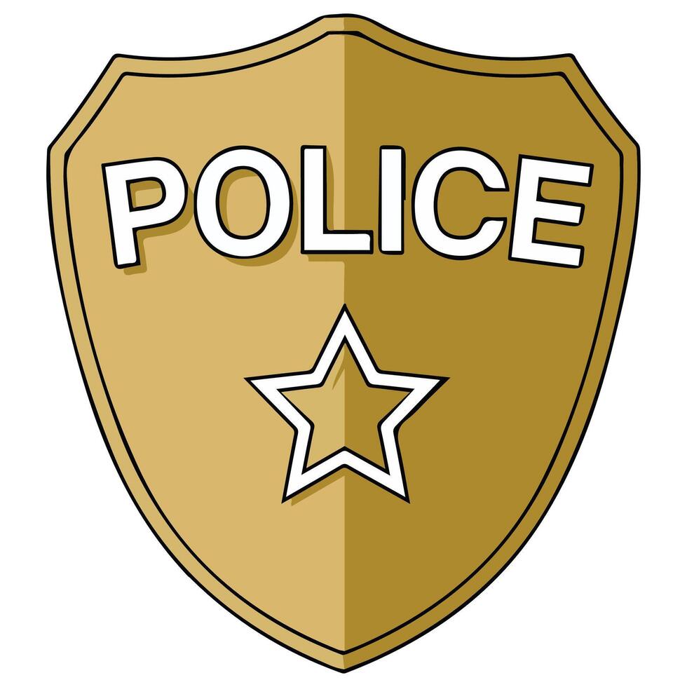 Police badge icon vector