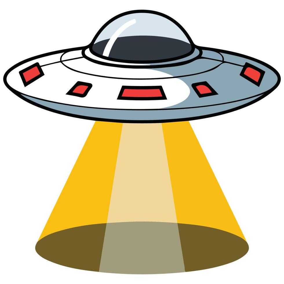 UFO illustration on white background vector