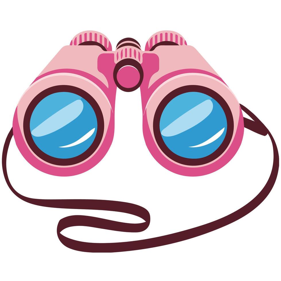 Binoculars on white background vector