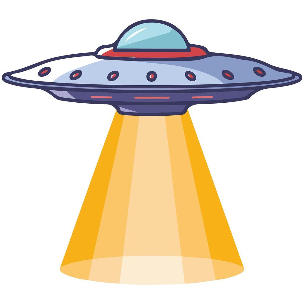 Cartoon UFO illustration vector
