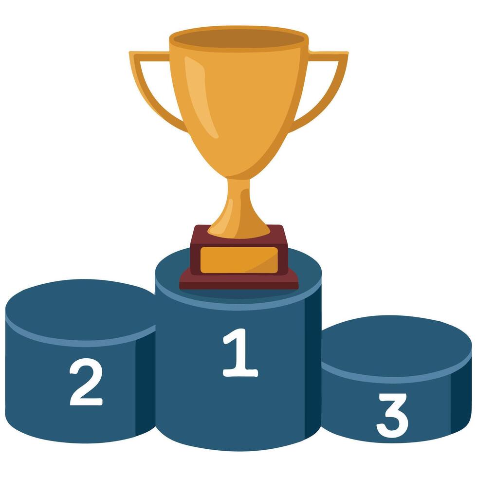 Prize podium for winners vector