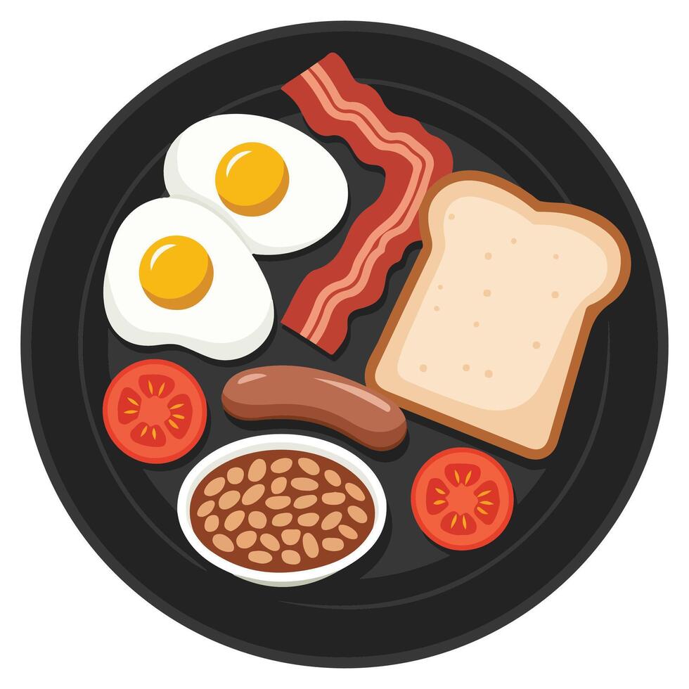 cute Breakfast food vector