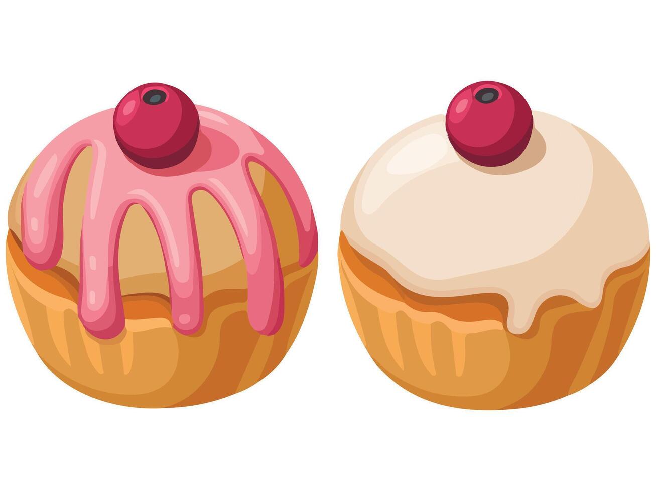 Bakery doughnut set vector