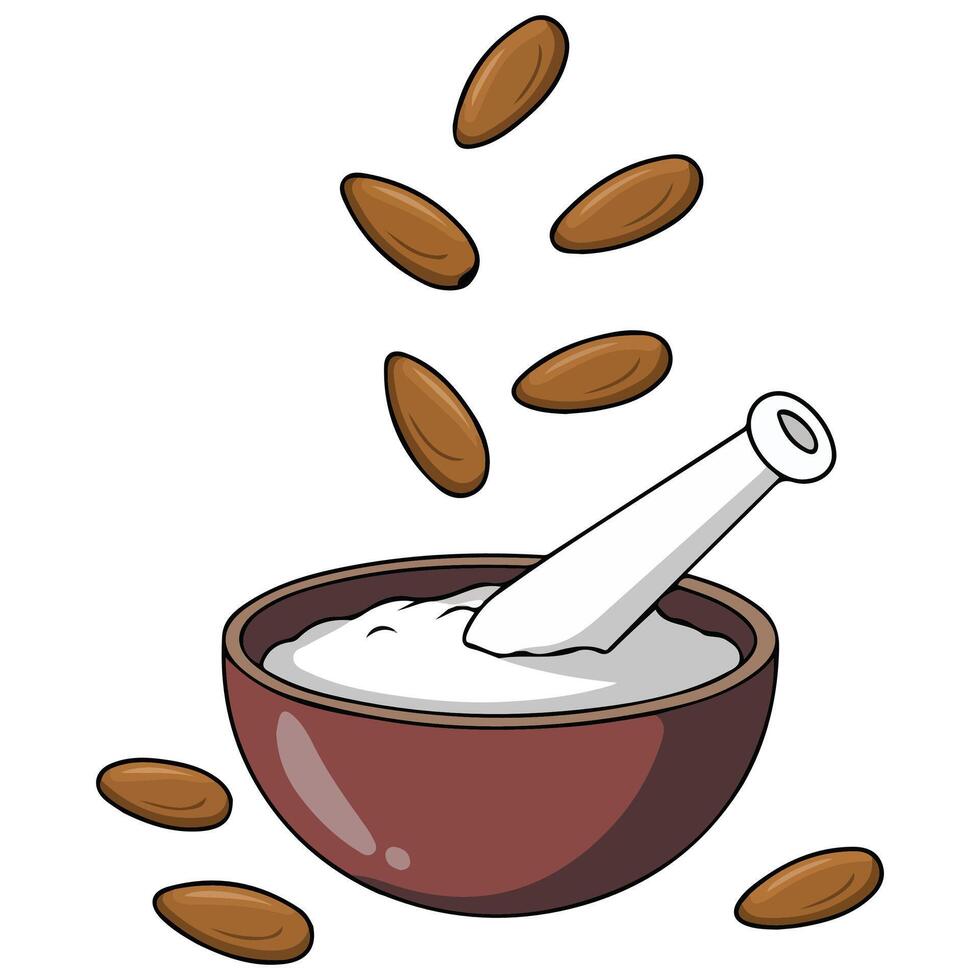 Cloves in mortar vector