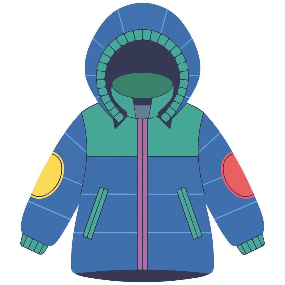 Jacket on white background vector