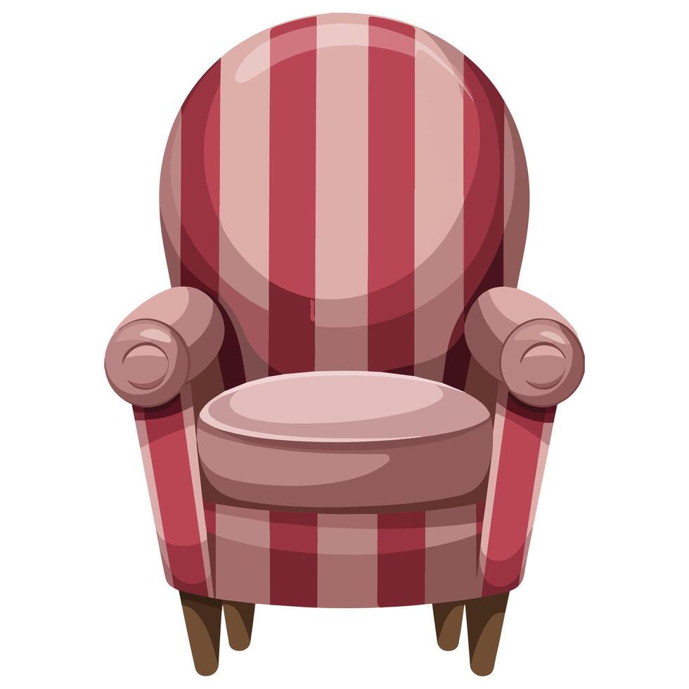 Red chair isolated vector