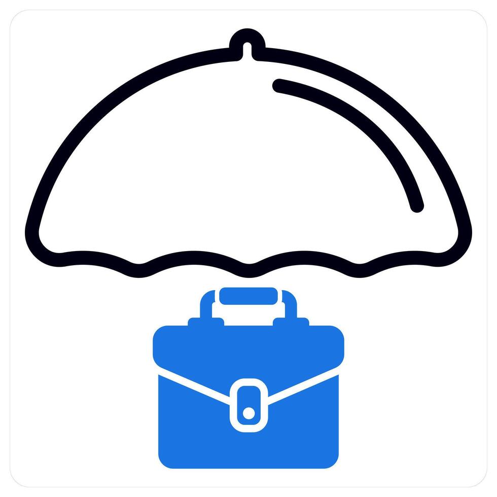 business protection in blue duo line vector