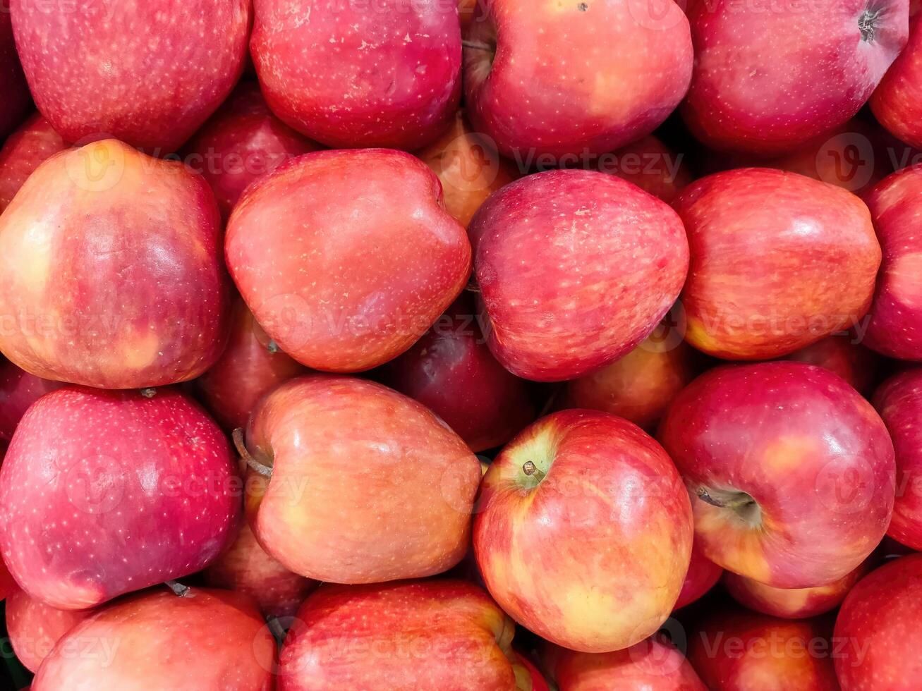 Fresh red apples from the market photo