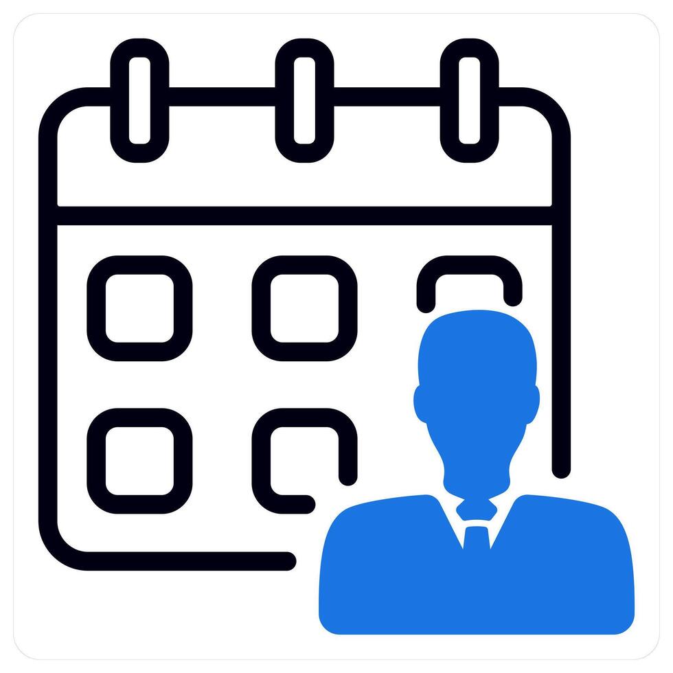 working schedule in blue vector