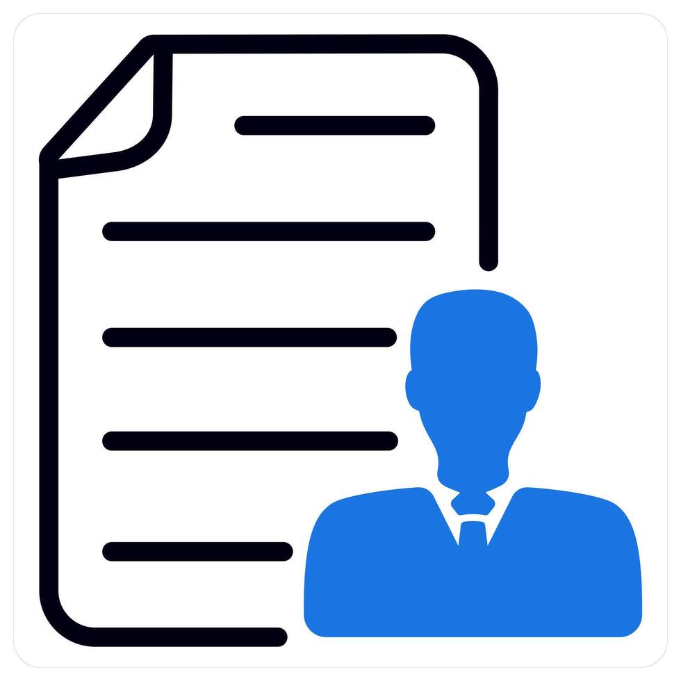 employee details in blue vector