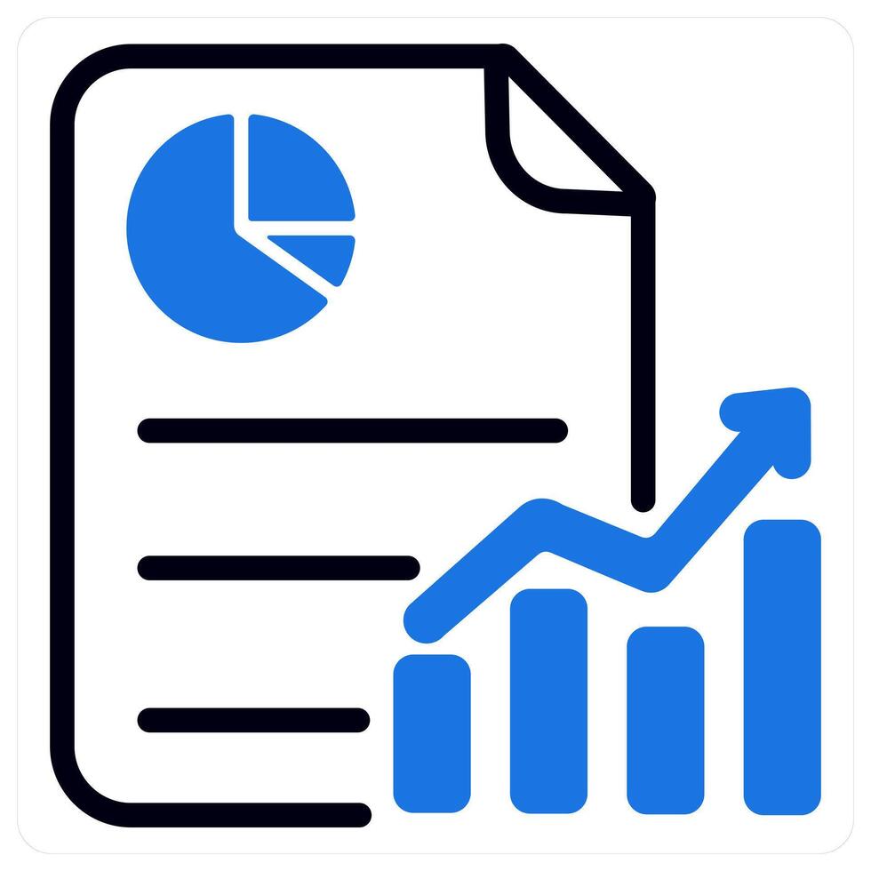 business progress in blue duo line vector