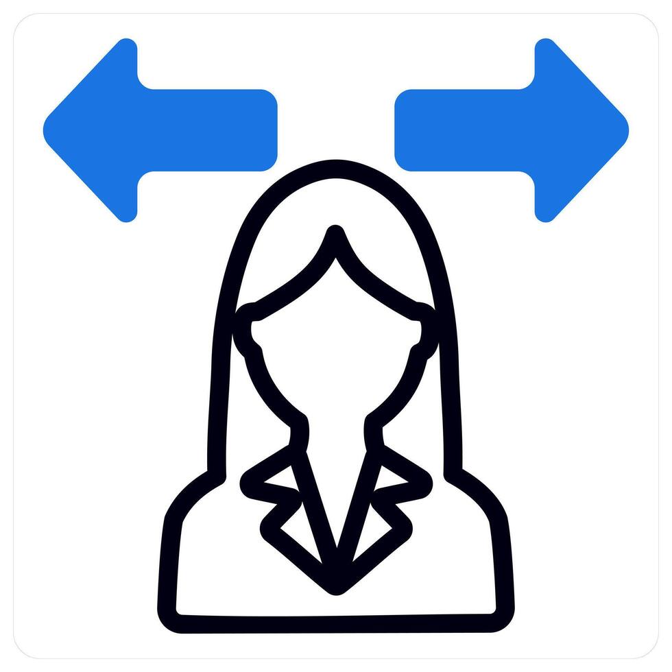 confusion in blue duo line vector