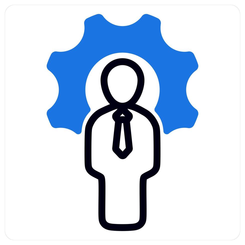 technical expert in blue duo line vector