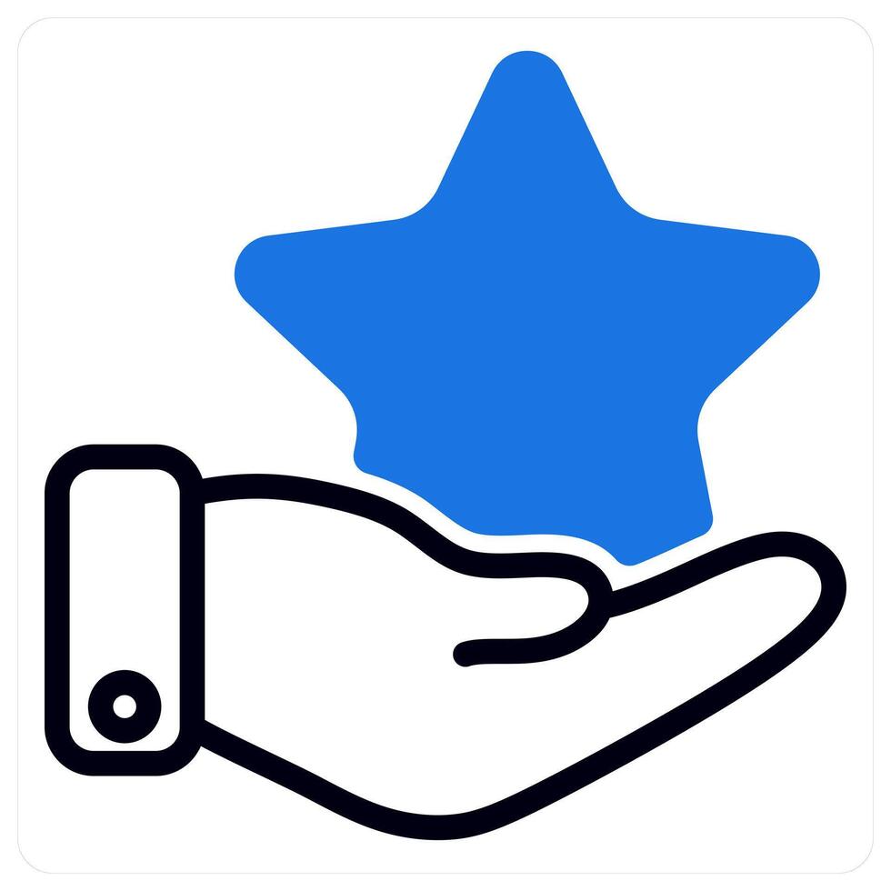 star feedback in blue duo line vector