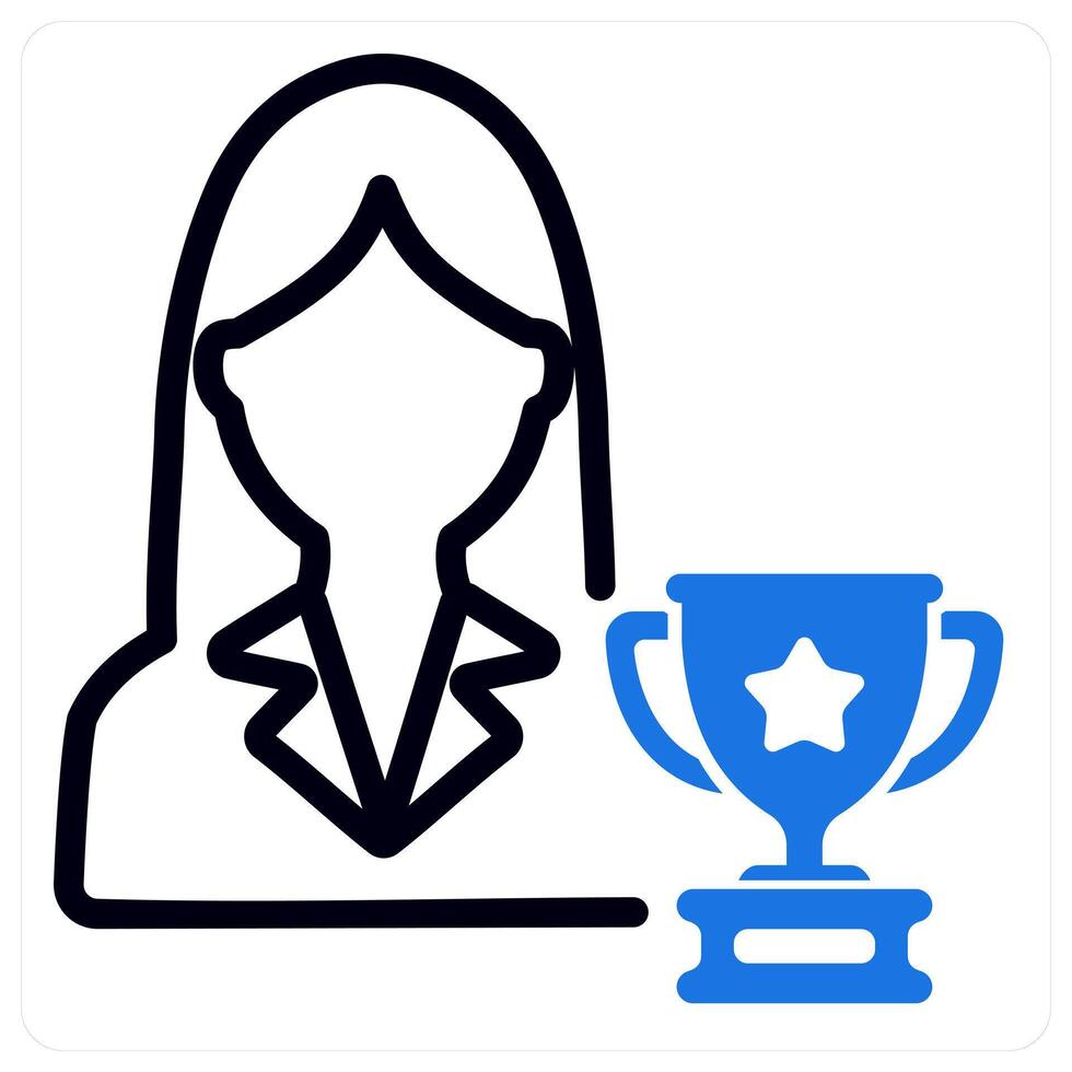 successful in blue duo line vector