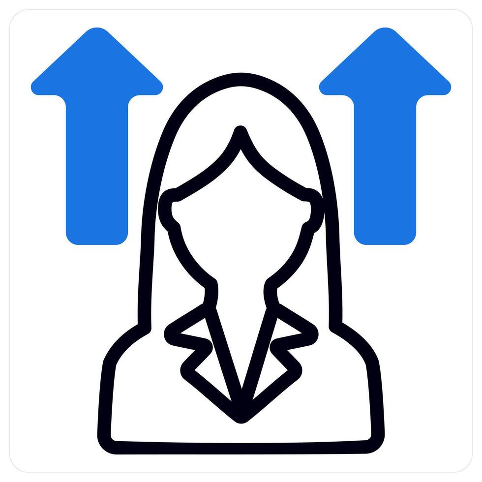 career vision in blue duo line vector