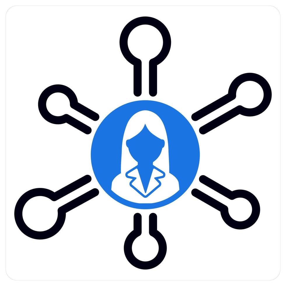 business network icon vector