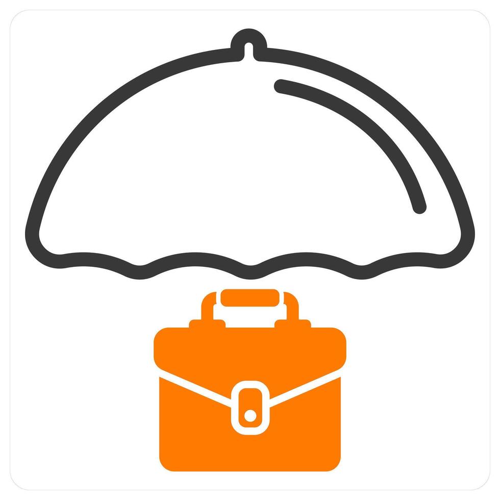 business protection in orange duo line vector