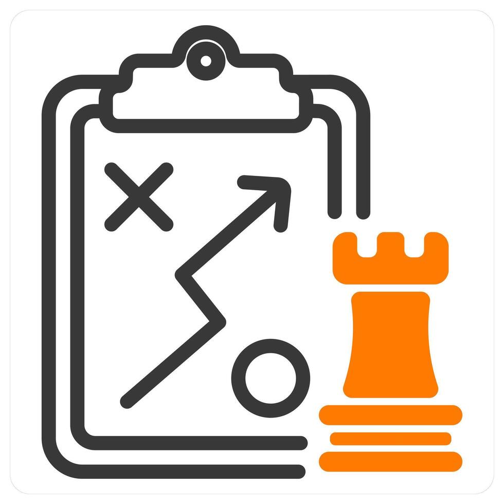 tactics in orange duo line vector