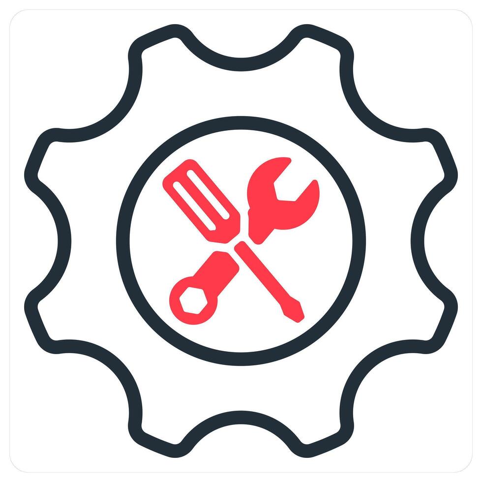 support in red duo line vector