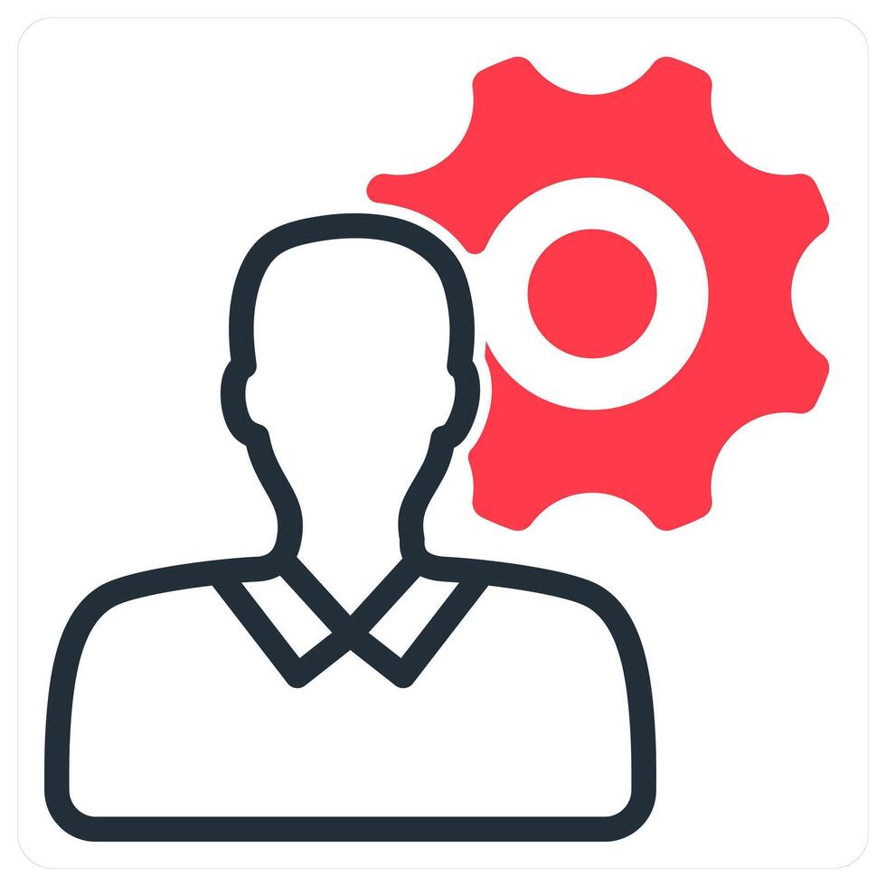 business specialist in red duo line vector