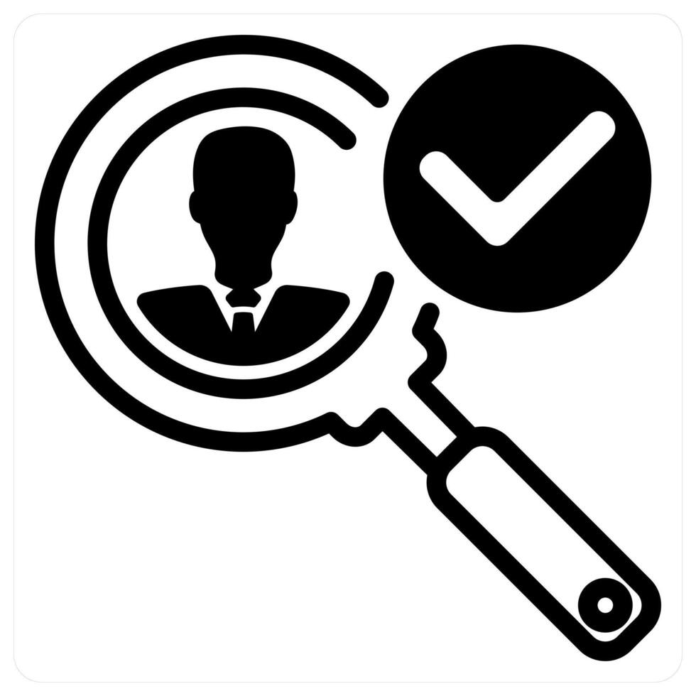 find candidate in black duo line vector