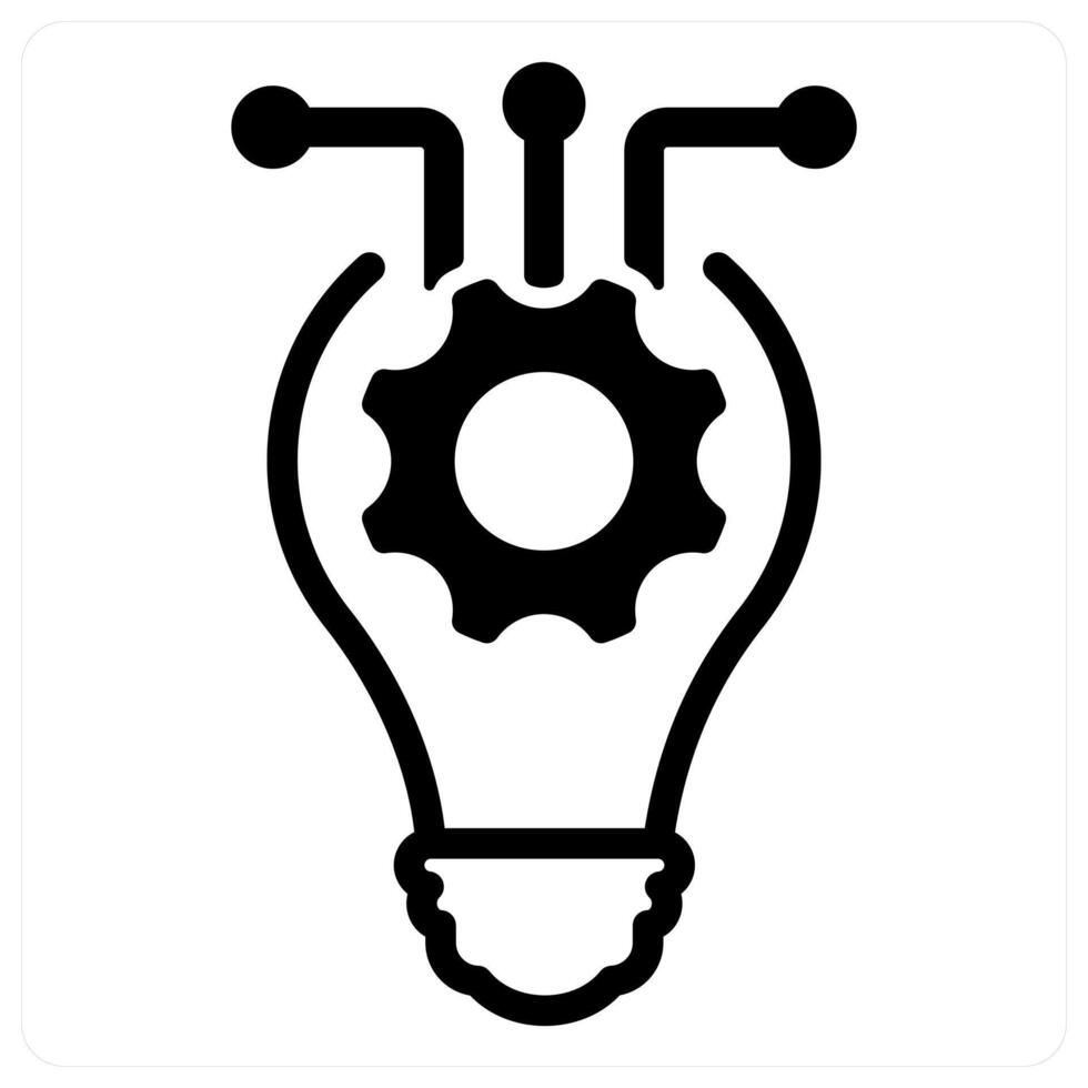 idea in black duo line vector