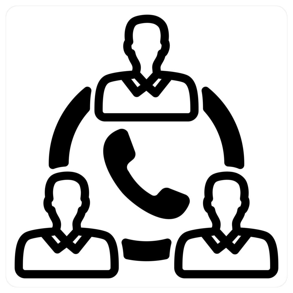 team communication in black duo line vector