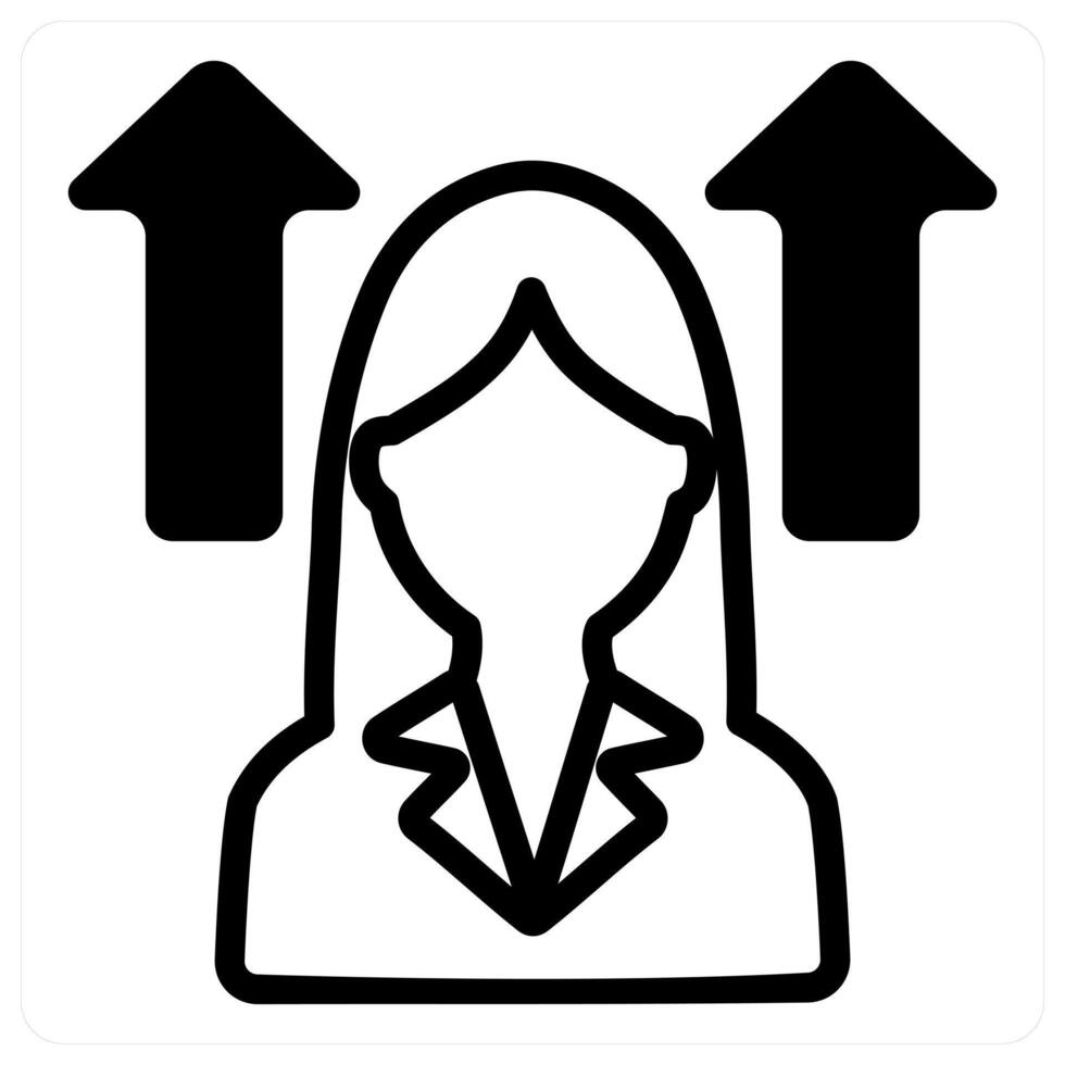 career vision in black duo line vector