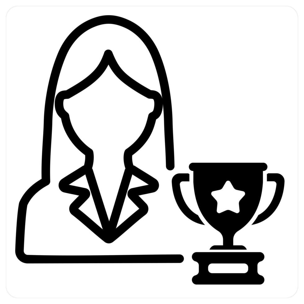 successful in black duo line vector