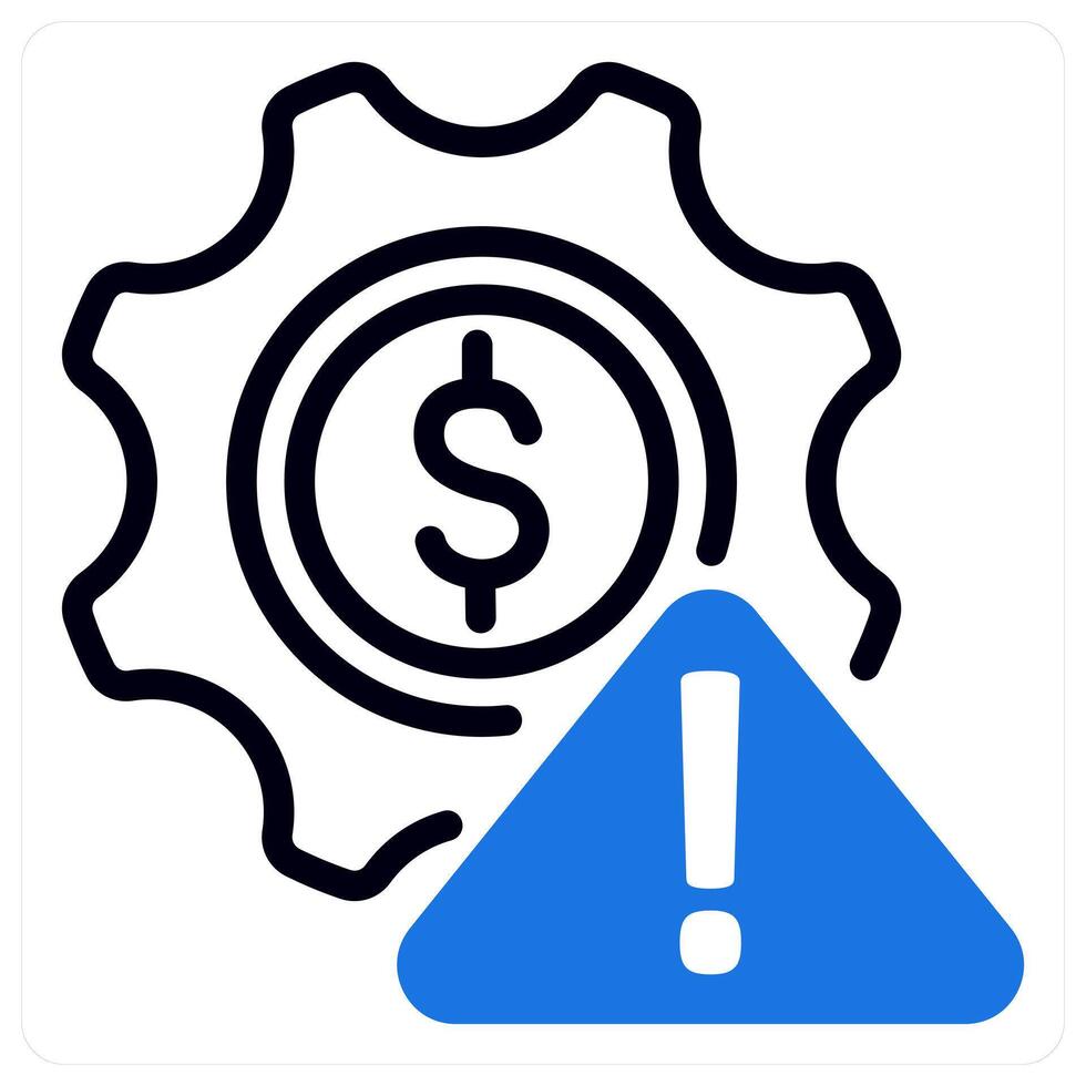 business risk in blue duo line vector