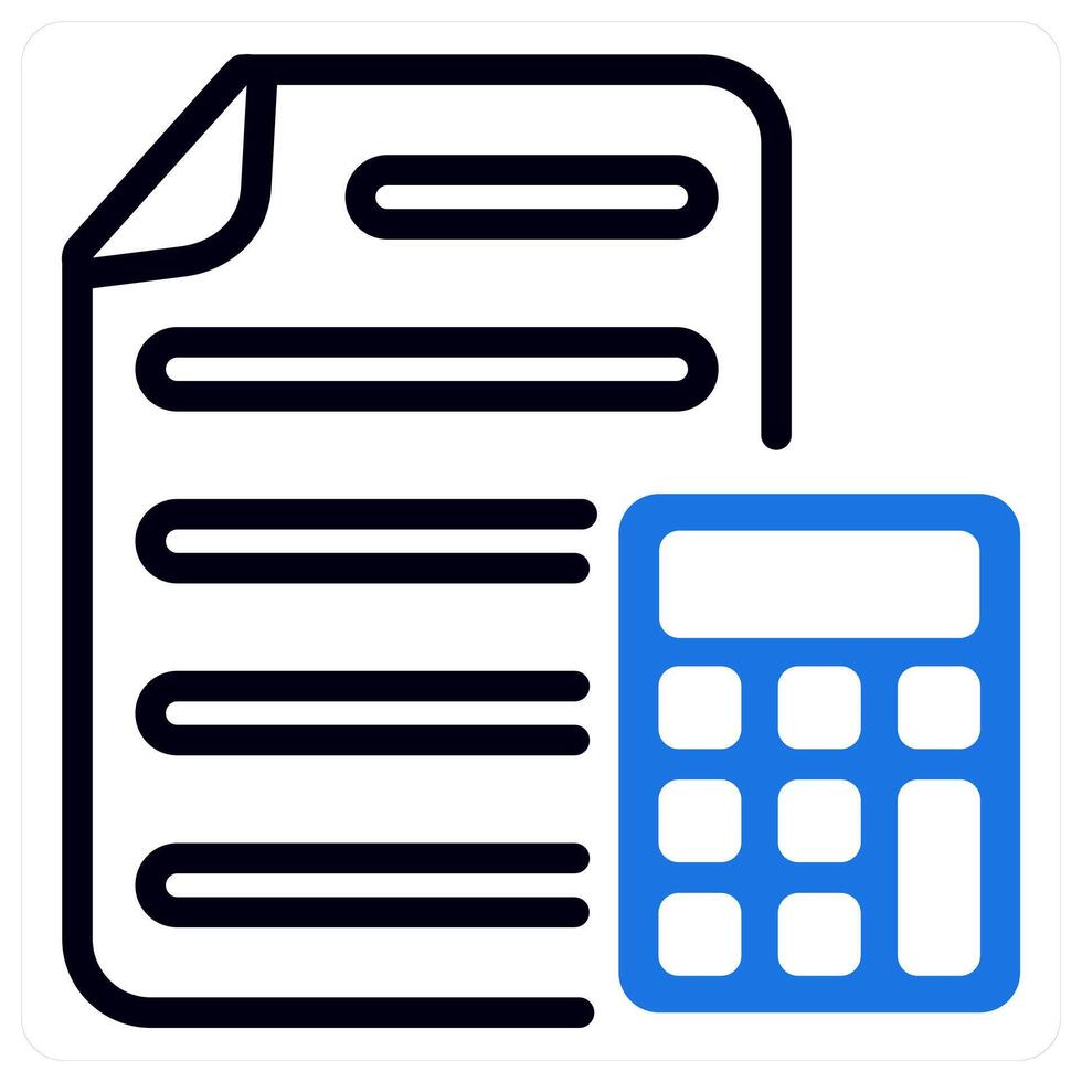 calculation in blue duo line vector