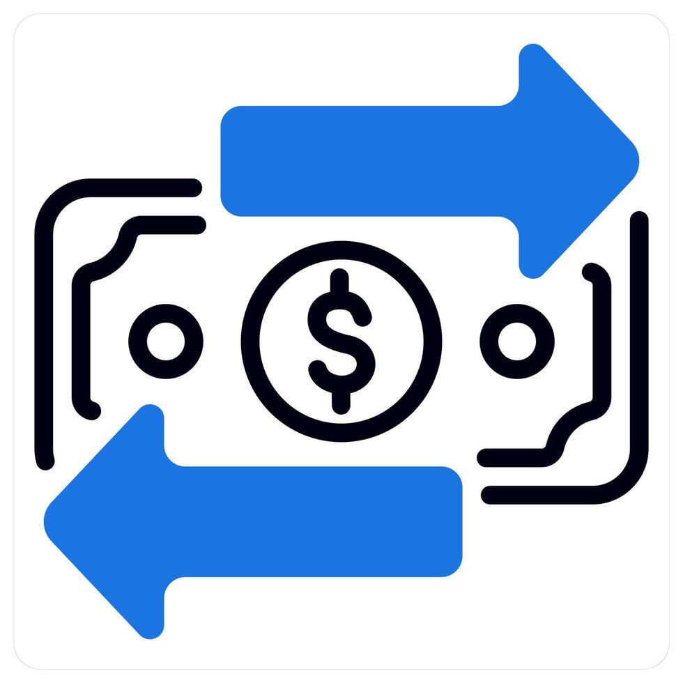 transaction in blue duo line vector