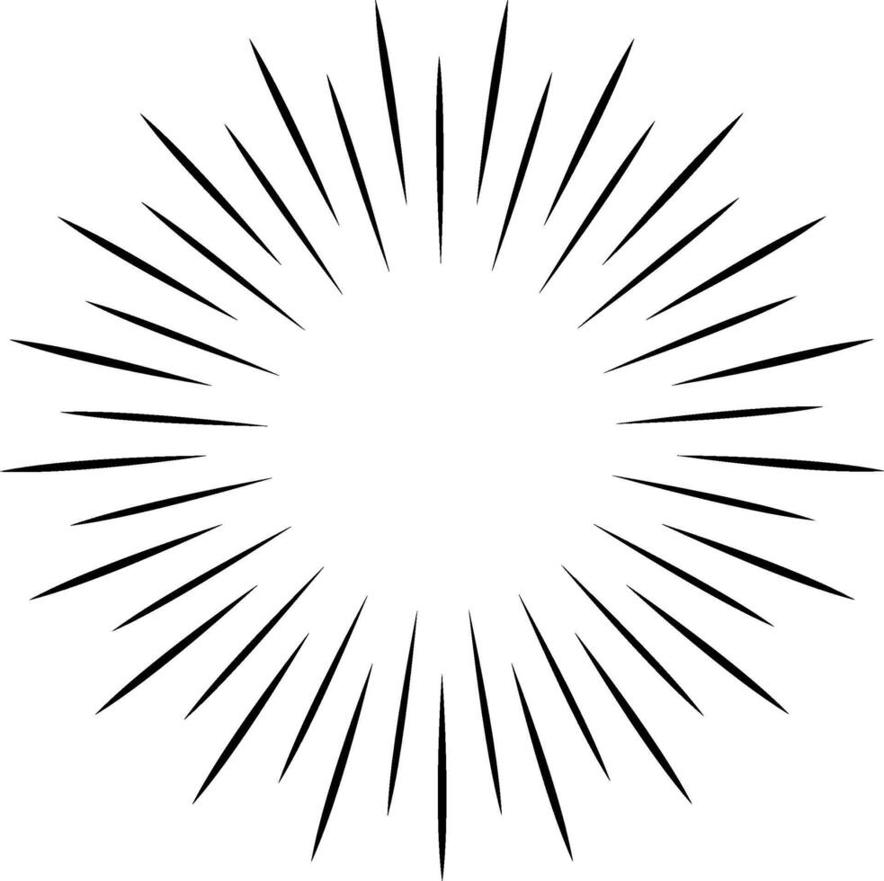 Concentrated burst lines exploding from the center create a dynamic starburst effect, perfect for backgrounds and visual representations of energy and speed vector