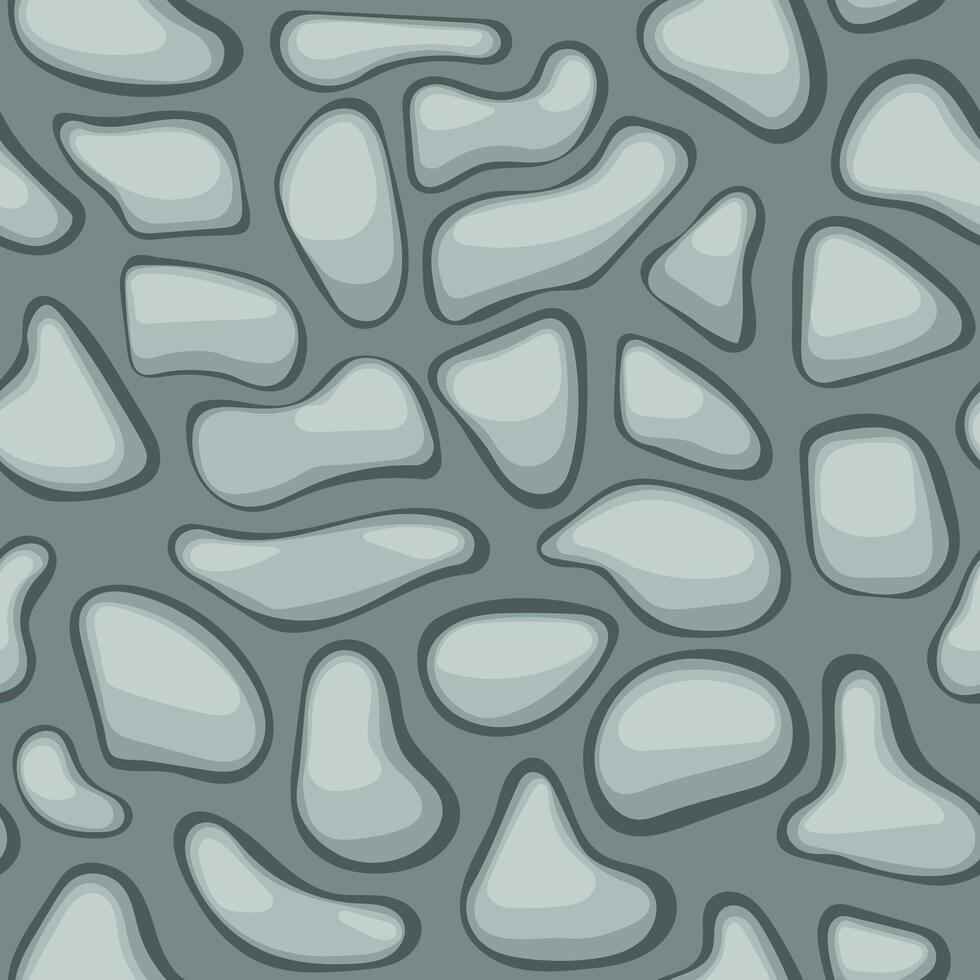 Cartoon game ground texture forming a seamless pattern, ideal for creating a stylized and engaging visual experience in games, animations, or other graphic design projects vector