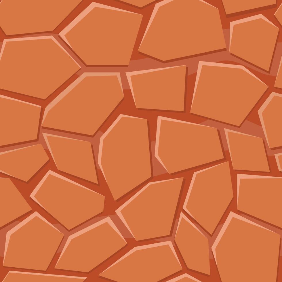 Seamless texture of cartoon ground surface creating a natural pattern, ideal for game level design or any 2D project requiring a stylized terrain representation vector