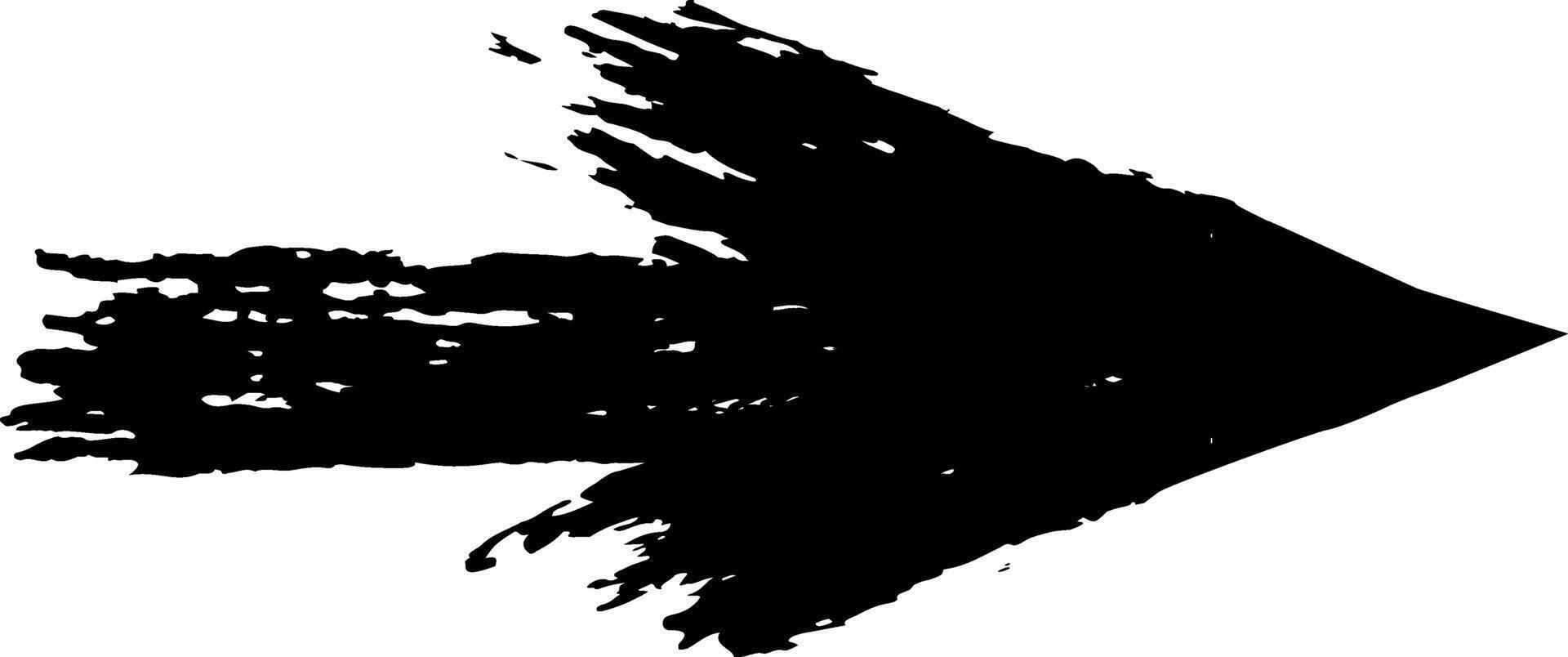 Black arrow pointing right, hand drawn with chalk on a chalkboard, set against a white background, serving as a versatile graphic element for various design projects vector