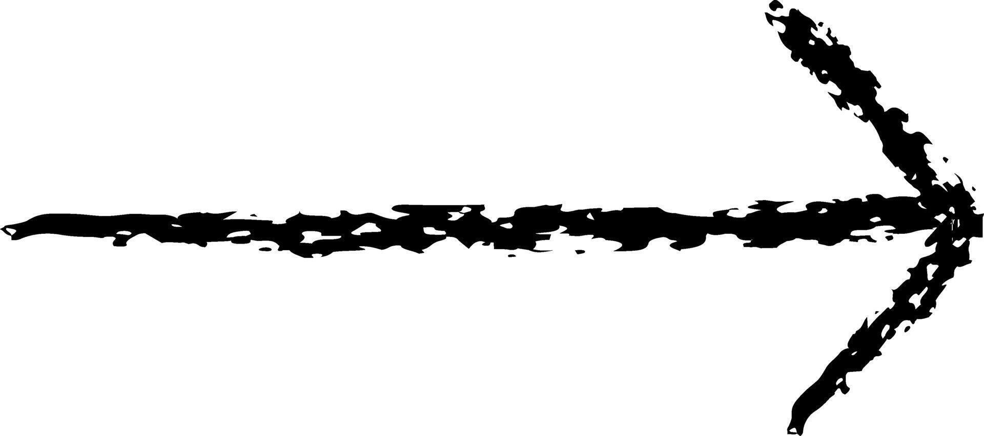 Black arrow drawn with chalk on a white background, pointing left and creating a simple yet impactful visual element that serves as a clear symbol of direction and navigation vector